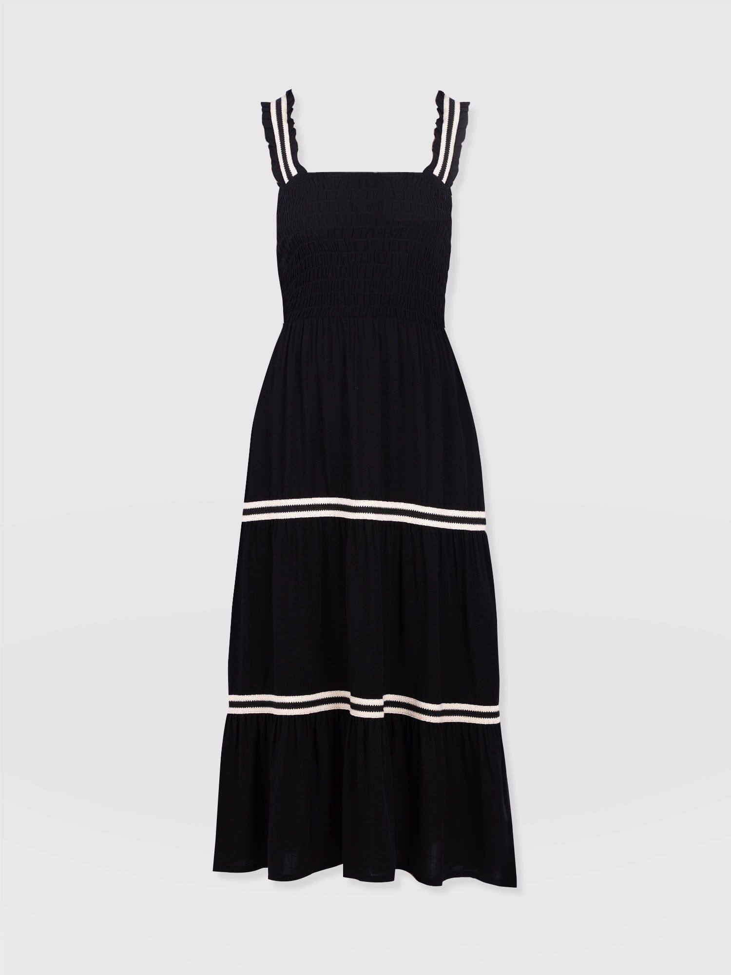 Maya Shirring Dress - Black - Women's Dresses | Saint + Sofia® EU